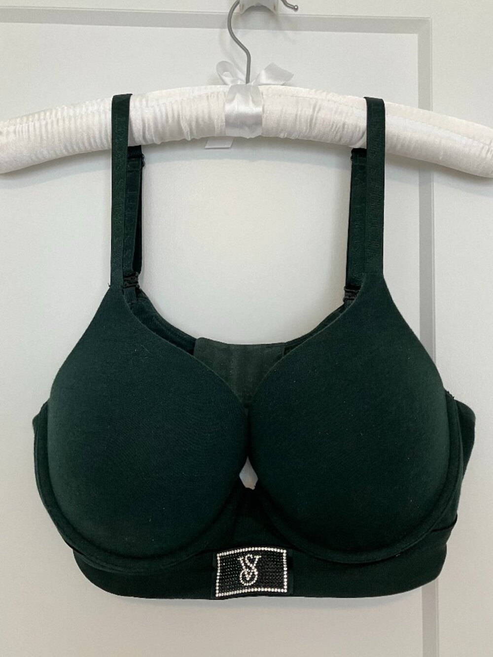 Victoria's Secret Perfect Shape Shine Patch Push-Up Bra 36C (Dark Green)